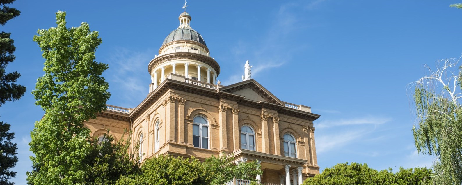 County courthouse facade